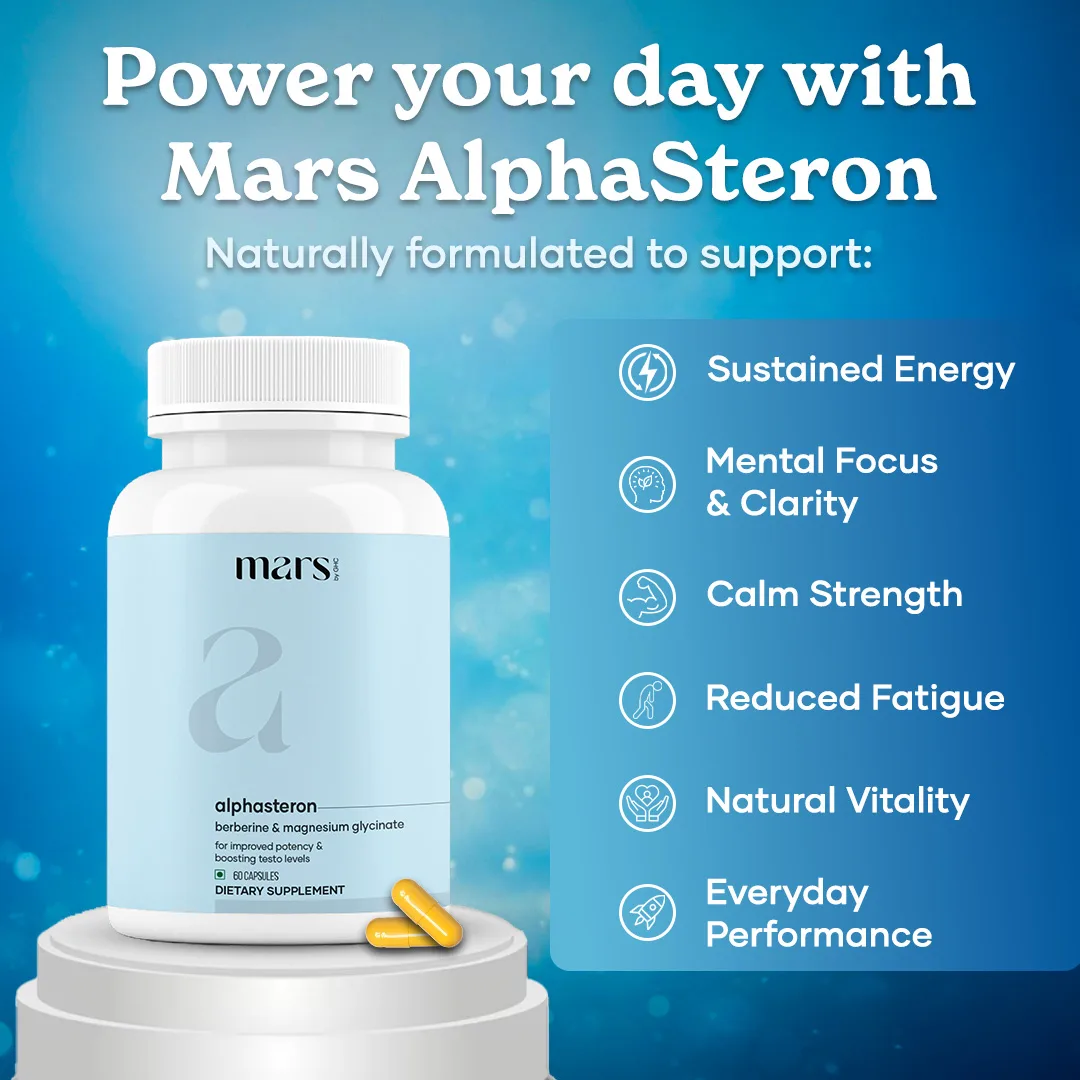 AlphaSteron Capsules with Maca Root, Magnesium & Berberine : Vitality, Strength & Metabolic Support (60N) - Image 2