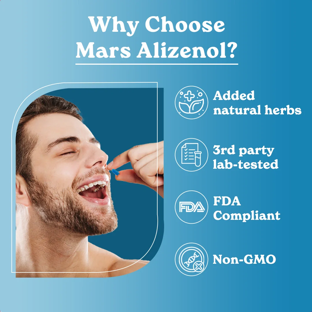 Mars Alizenol Capsules with Lion’s Mane, Tongkat Ali & Cod Liver Oil - Drive, Stamina & Testosterone Support - Image 12