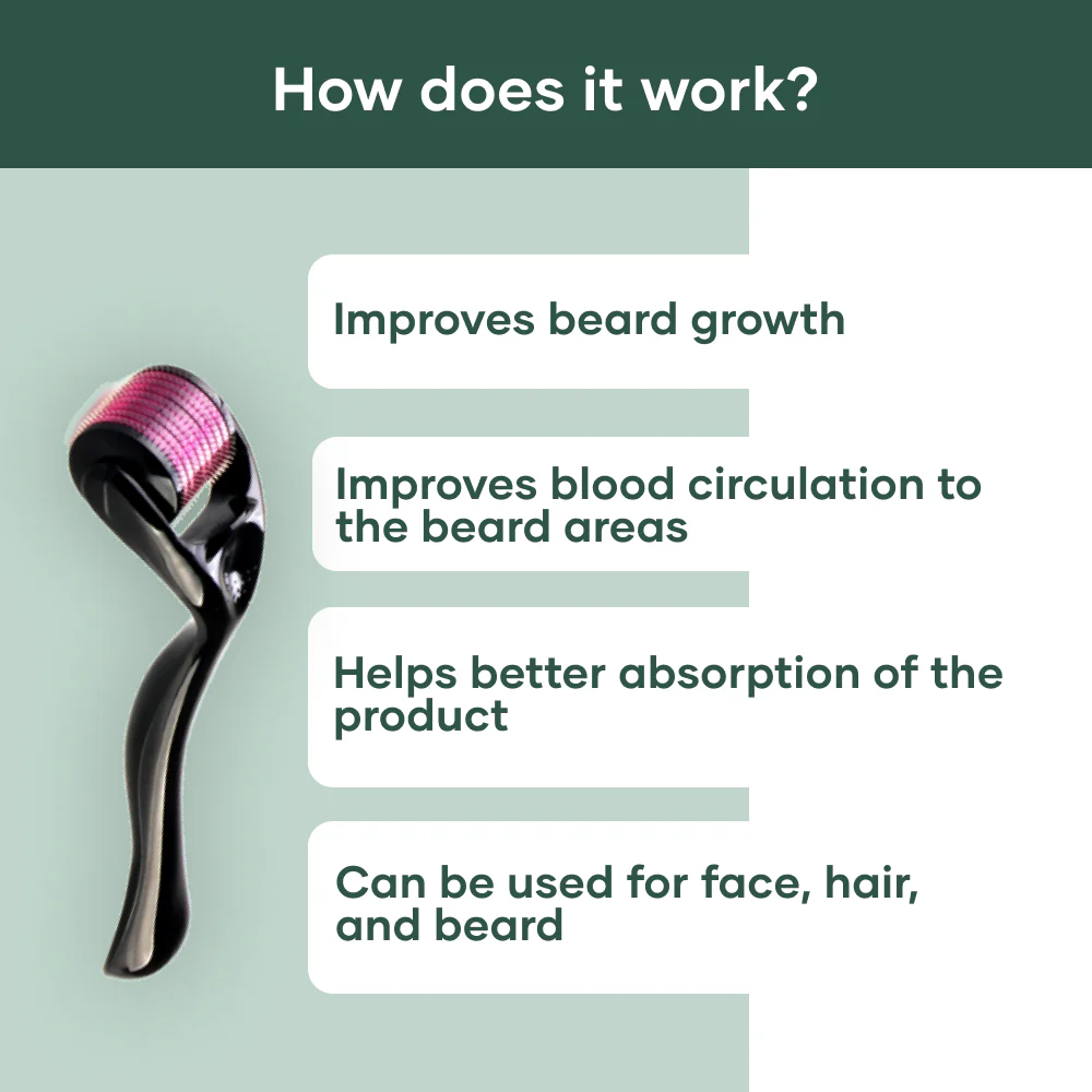 Derma Roller for beard (0.5 mm) | Derma Roller for beard growth | Beard Roller - Image 3