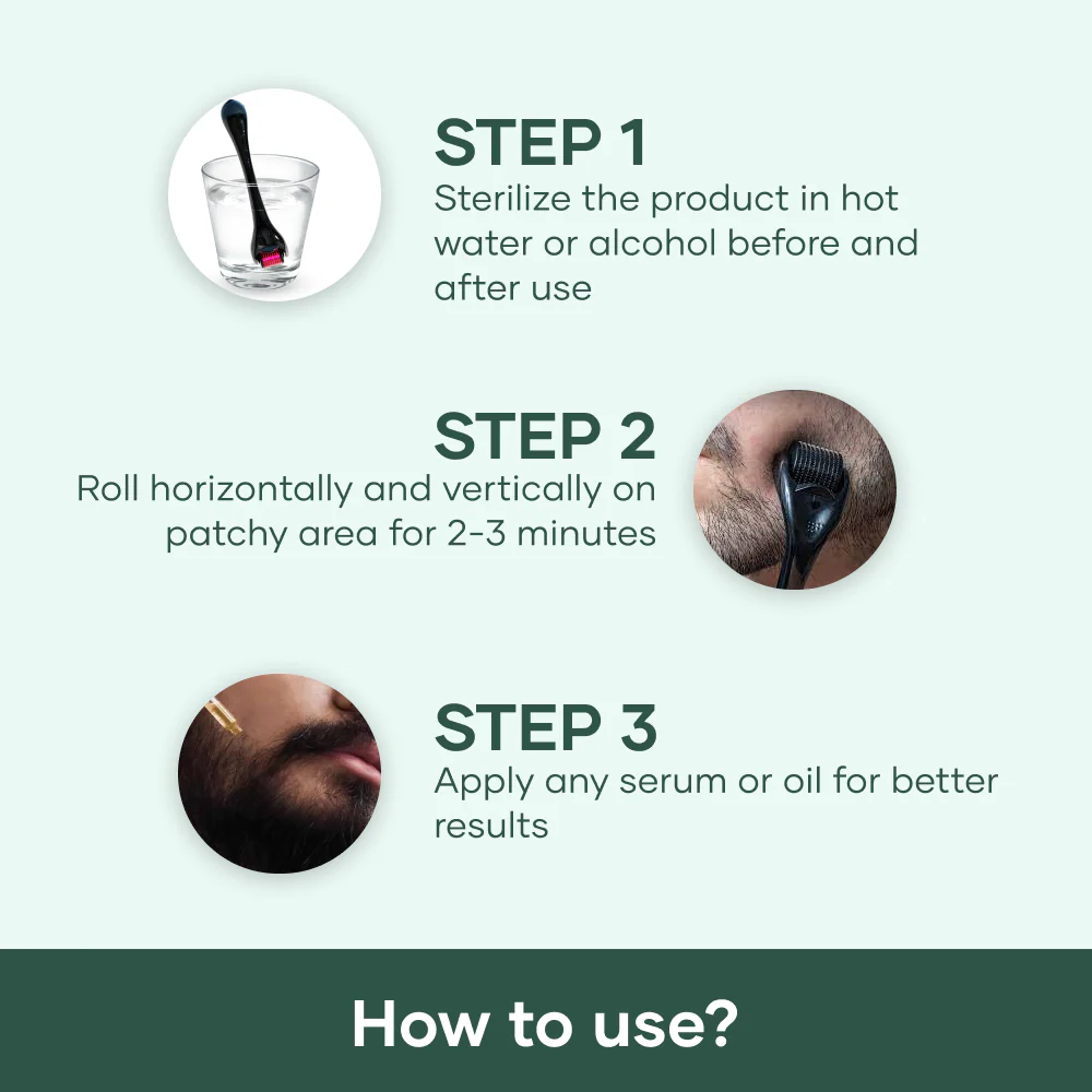 Derma Roller for beard (0.5 mm) | Derma Roller for beard growth | Beard Roller - Image 4