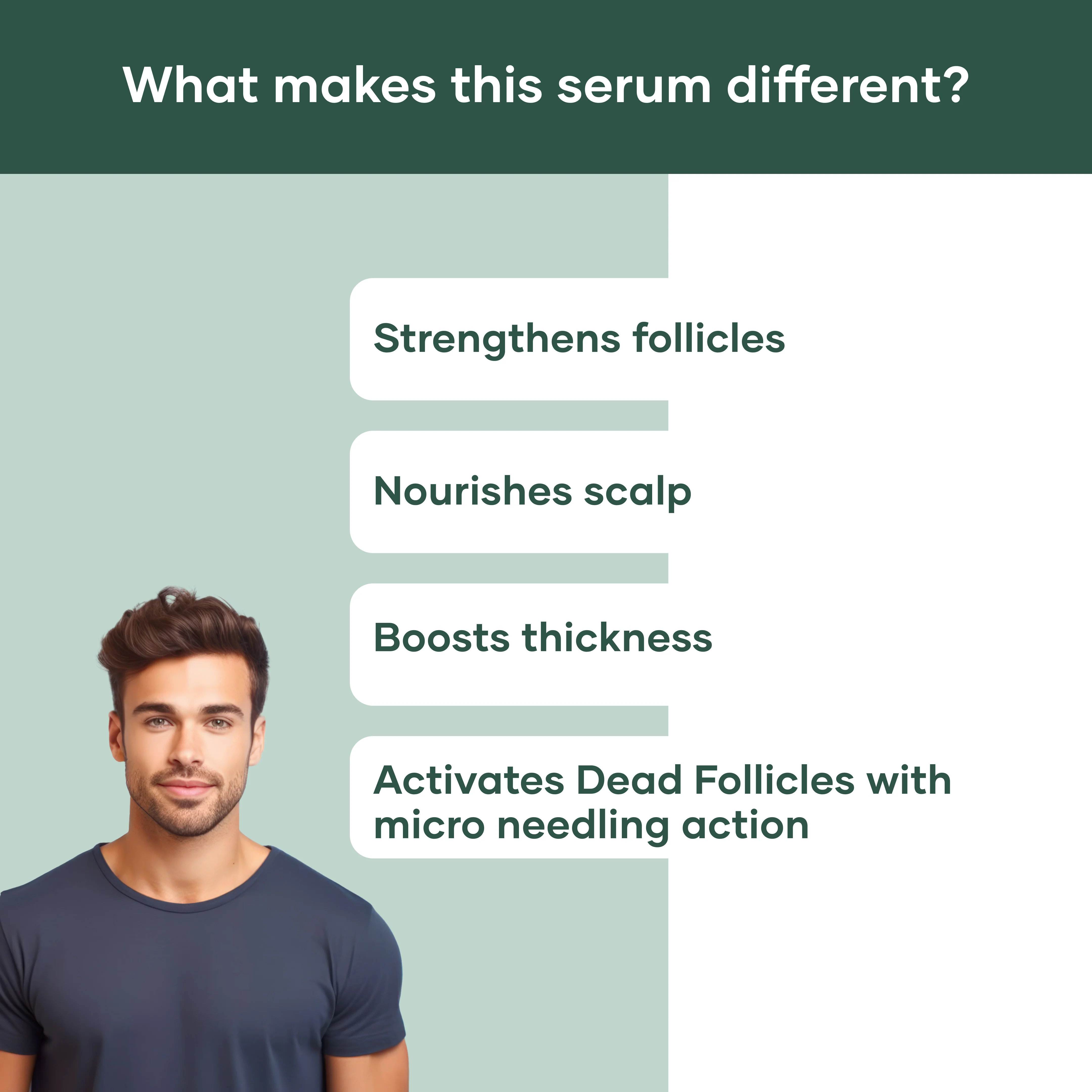 Hair Regrowth Kit : Derma Roller & Hair Serum Powered With Rosemary, Castor Oil, Redensyl & Black Seed Oil - Image 3