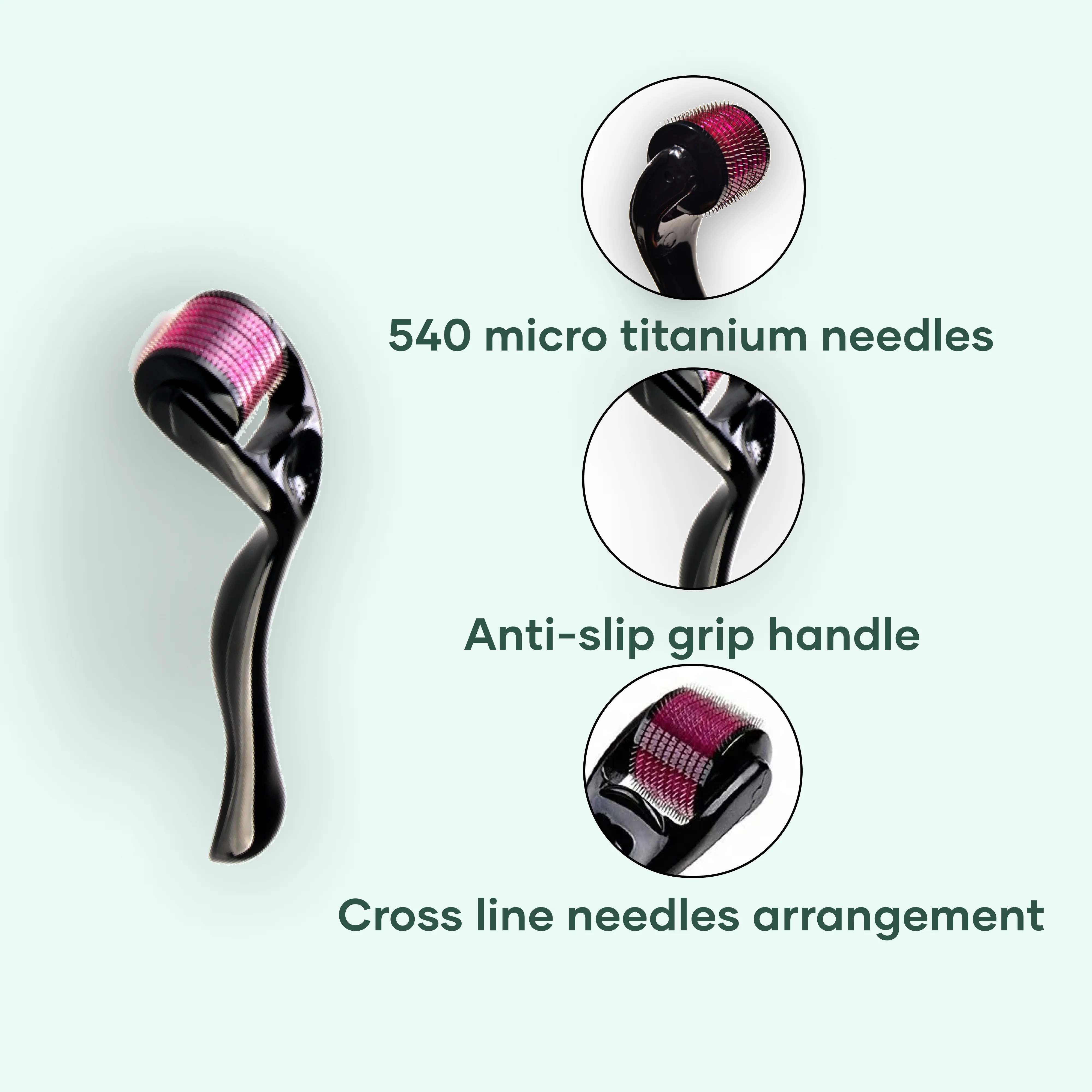 Hair Regrowth Kit : Derma Roller & Hair Serum Powered With Rosemary, Castor Oil, Redensyl & Black Seed Oil - Image 6