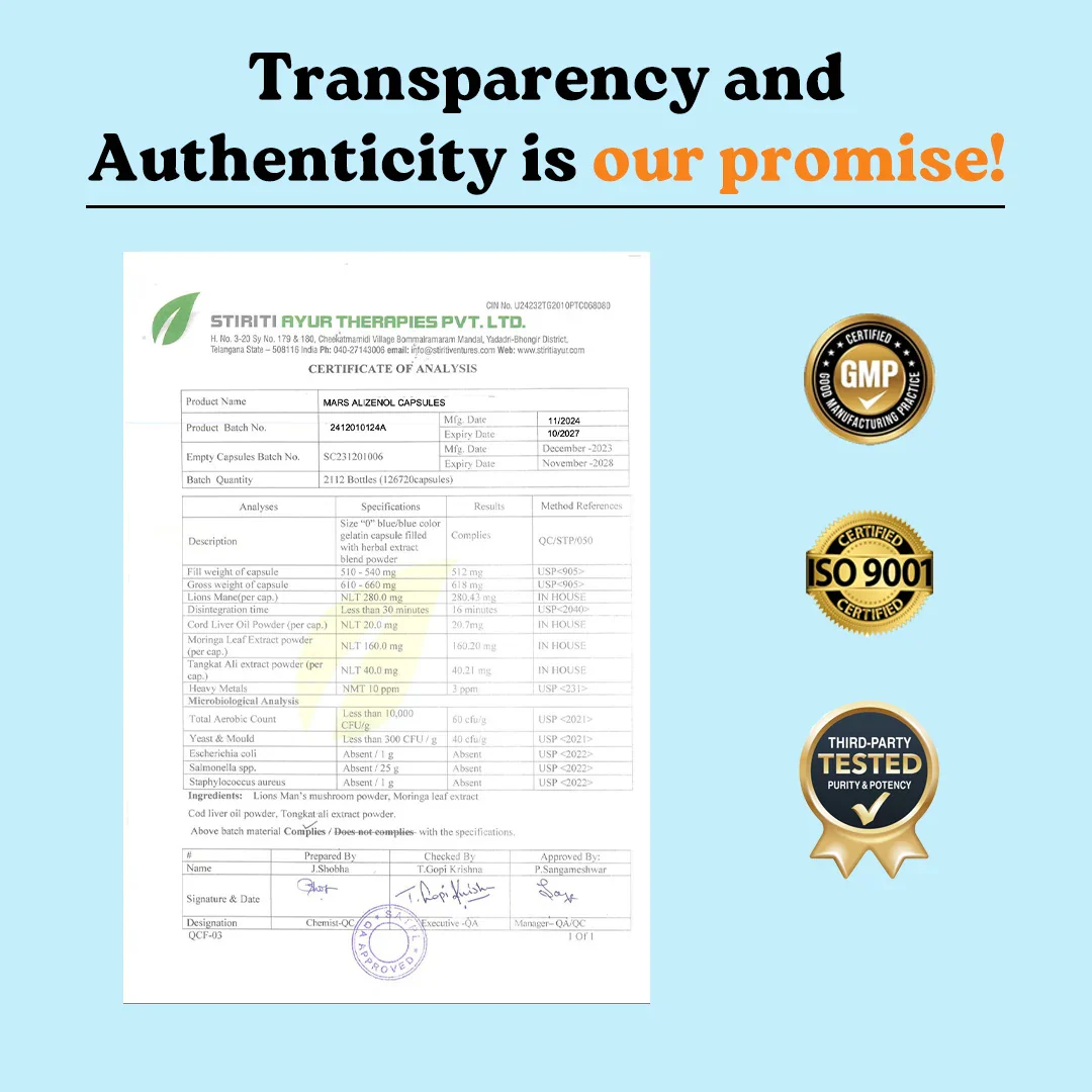 Mars Alizenol - Powered By Tongkat Ali, Moringa, Lions Mane - Image 4