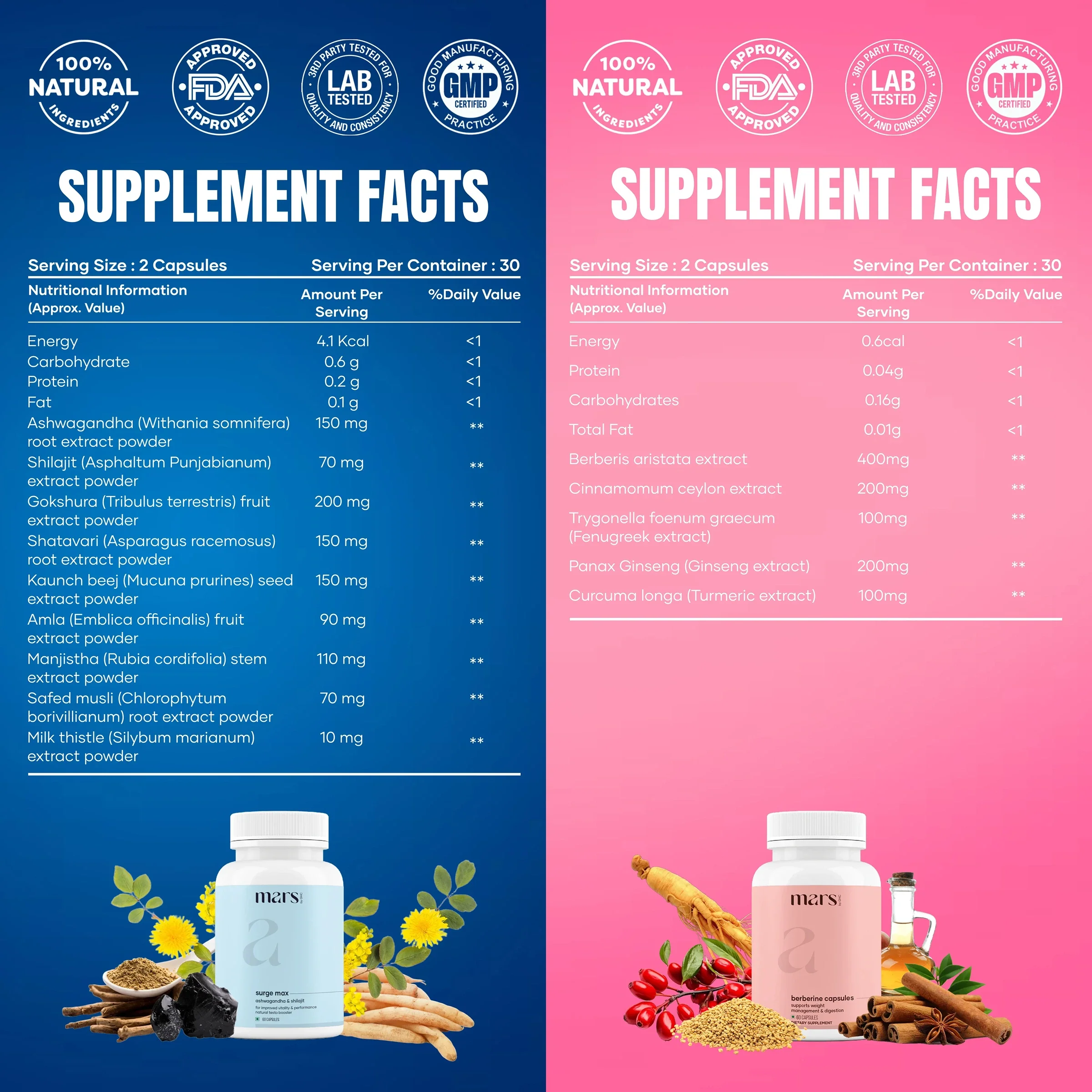Mars AshwaBurn Bundle: Powered by Ashwagandha & Berberine Capsules - Image 2