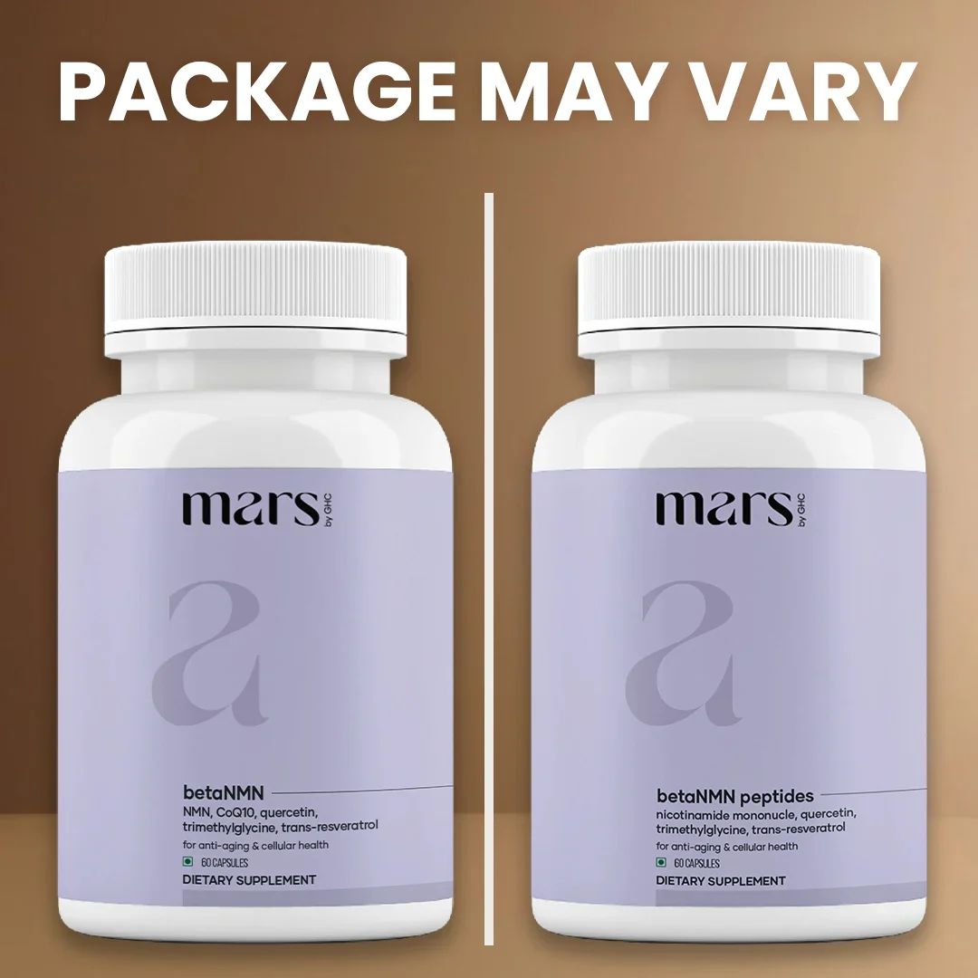 Mars BetaNMN Peptides for Cellular Revitalization, Anti-Aging & Longevity Boost | Capsules powered by Trimethylglycine & Quercetin (60 Capsules) - Image 13