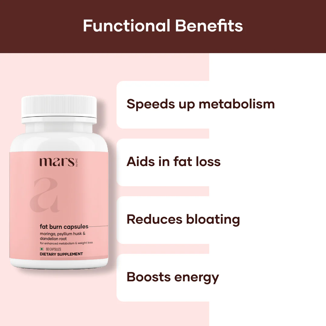 Mars BurnIt Capsules: Powered With Psyllium Husk, Moringa & Dandelion Root - Image 4