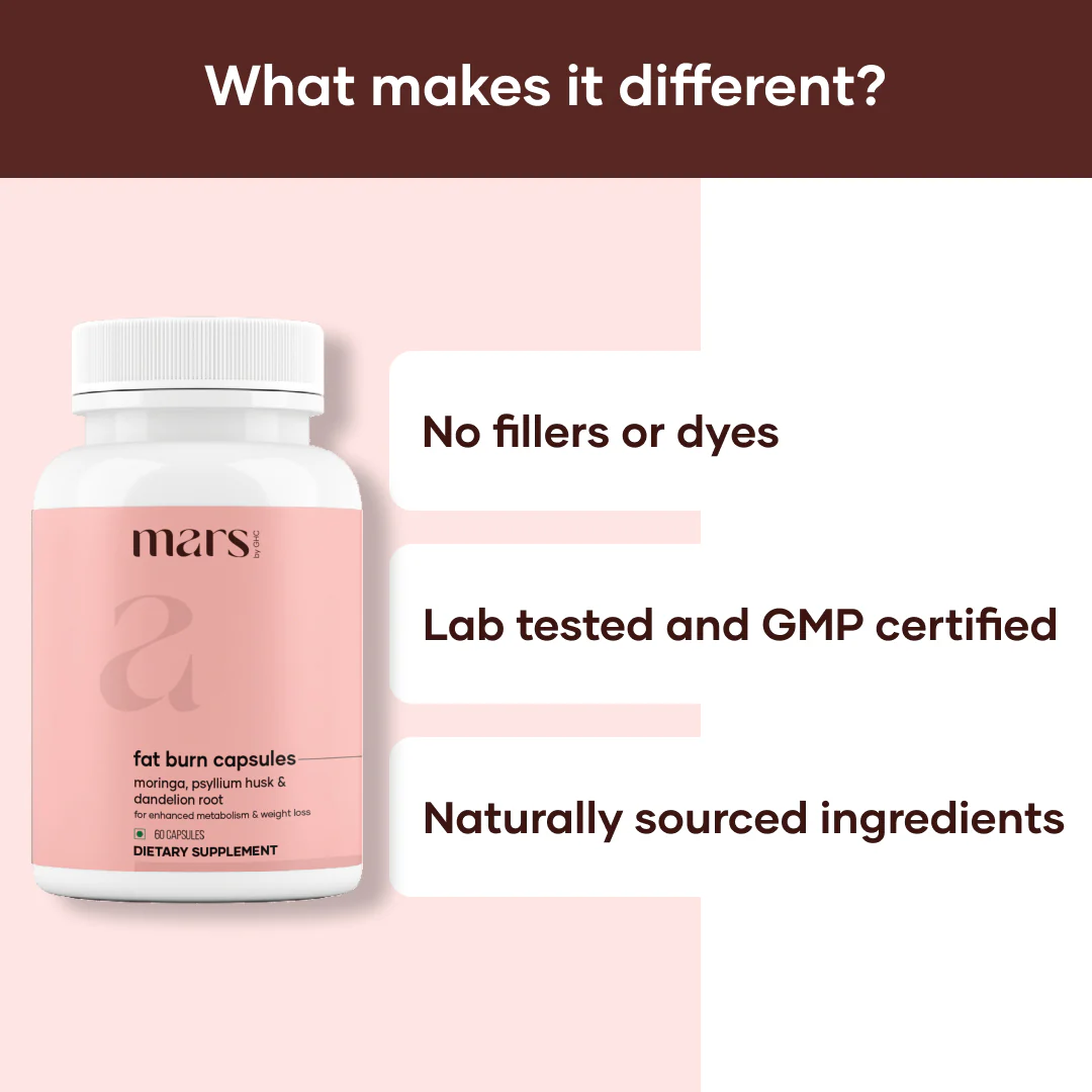 Mars BurnIt Capsules: Powered With Psyllium Husk, Moringa & Dandelion Root - Image 5