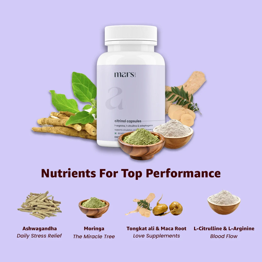 Mars Citrinol with L-Arginine, L-Citrulline & Adaptogens – Circulation, Endurance & Recovery Support (60N) - Image 3