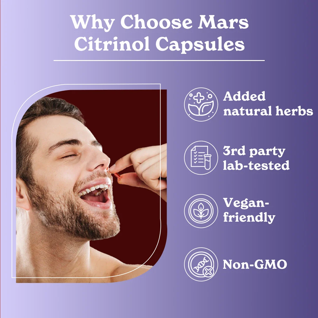 Mars Citrinol with L-Arginine, L-Citrulline & Adaptogens – Circulation, Endurance & Recovery Support (60N) - Image 6