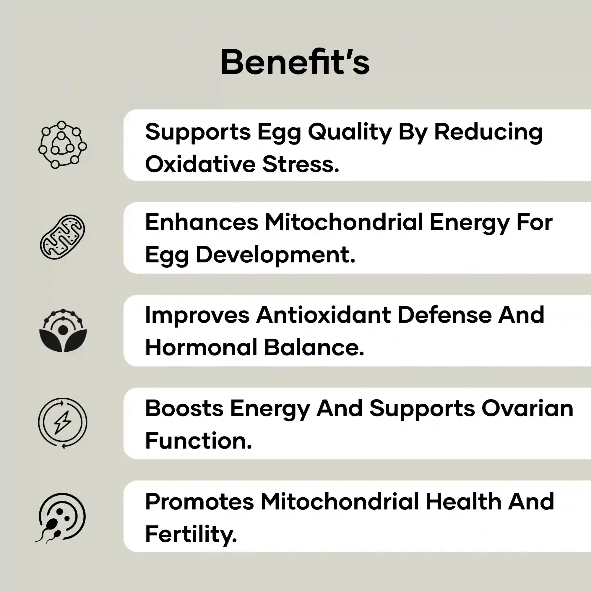 Mars Egg Quality+  Capsules with CoQ10, Alpha Lipoic Acid - Cellular Vitality, Ovarian Health & Egg Quality Support - Image 3
