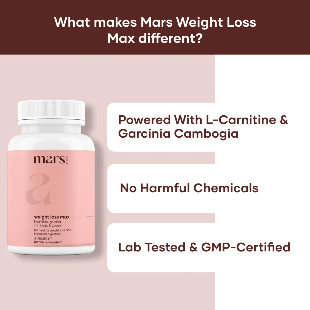 Mars Weight Loss Max: Powered with L-Carnitine, Garcinia Cambogia & Guggul - Image 4