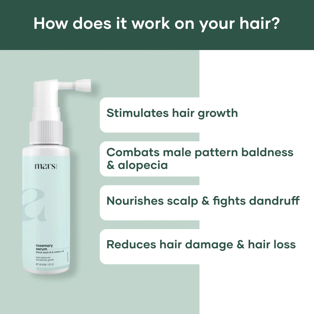 Mars Hair Growth Serum: Powered with Black Seed Oil, Rosemary, and Castor Oil - Image 3