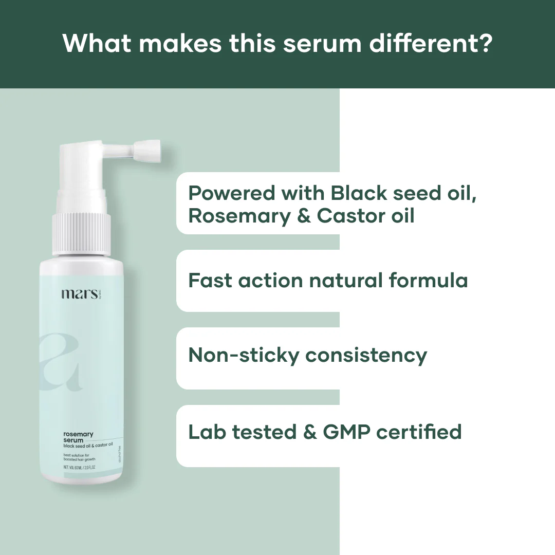 Mars Hair Growth Serum: Powered with Black Seed Oil, Rosemary, and Castor Oil - Image 4