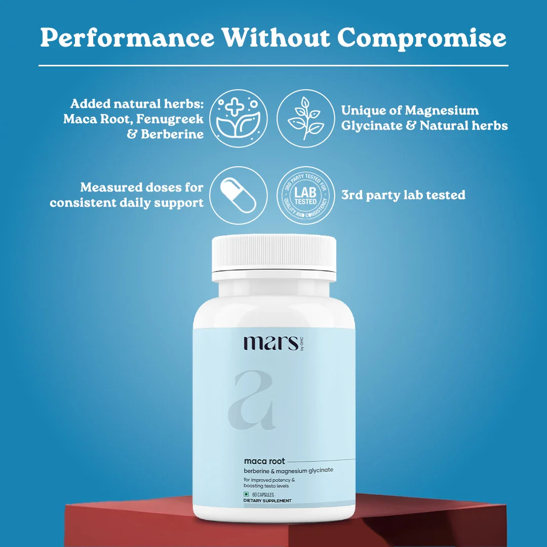 Mars Maca Root Capsules with Maca root, Berberine & Magnesium – Drive, Energy, Stamina & Performance Support - Image 4