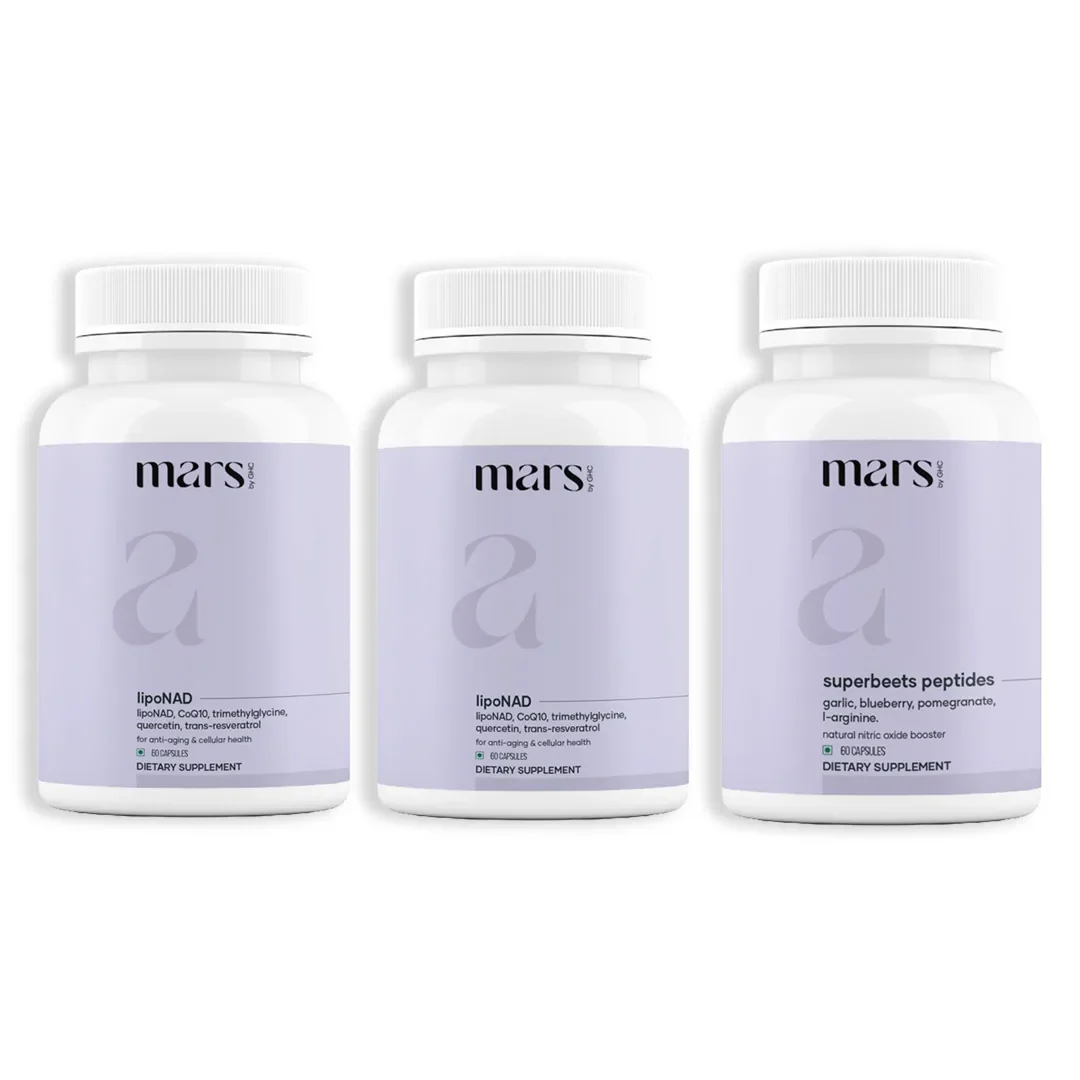 Mars lipoNAD+ Capsules with Trans-Resveratrol & Trimethylglycine – Anti-Ageing, Skin Health & Cellular Longevity Support - Image 3