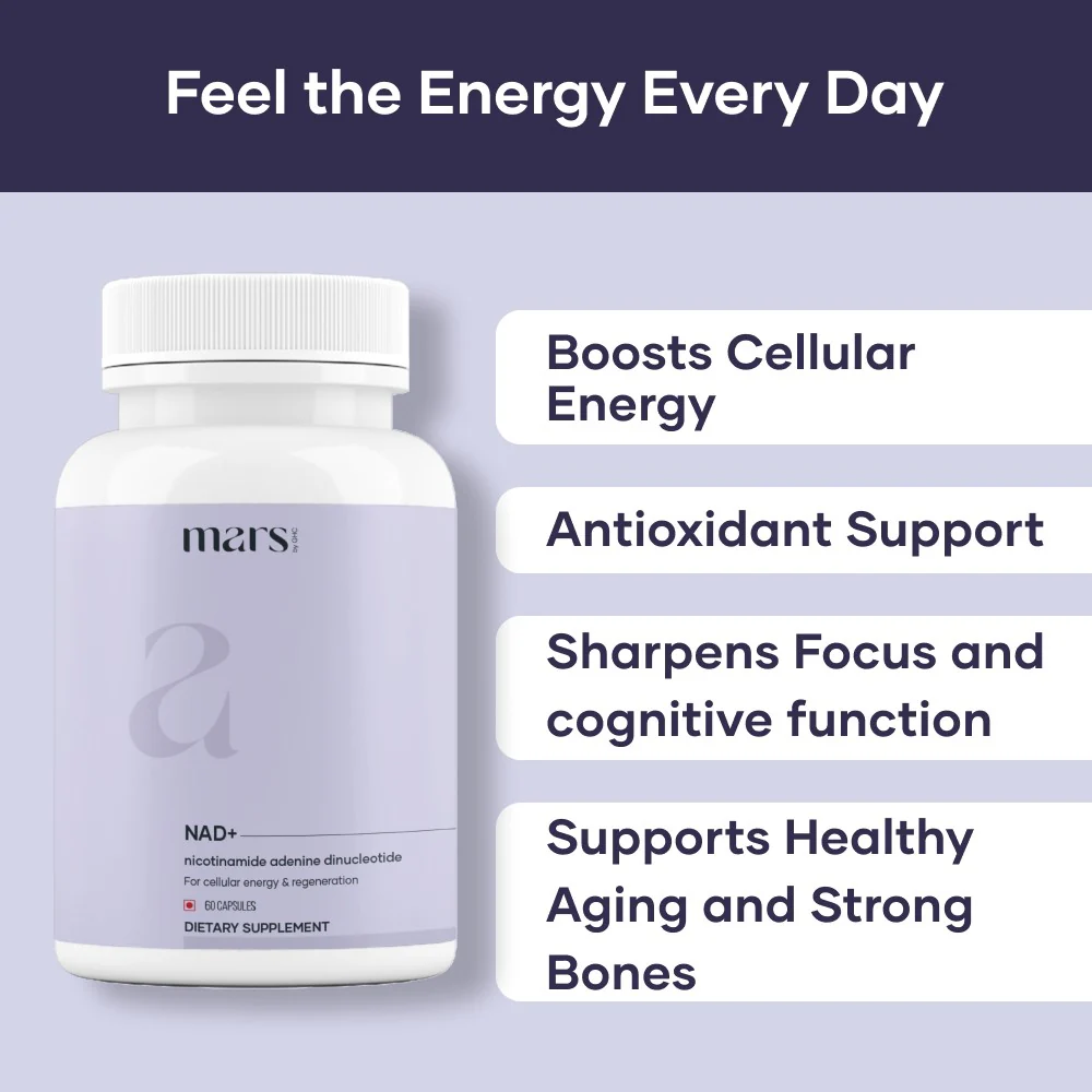 Mars NAD+ Capsules with NR & Vitamin B3 – Cellular Energy, Brain Health & Resilience Support (60N) - Image 6