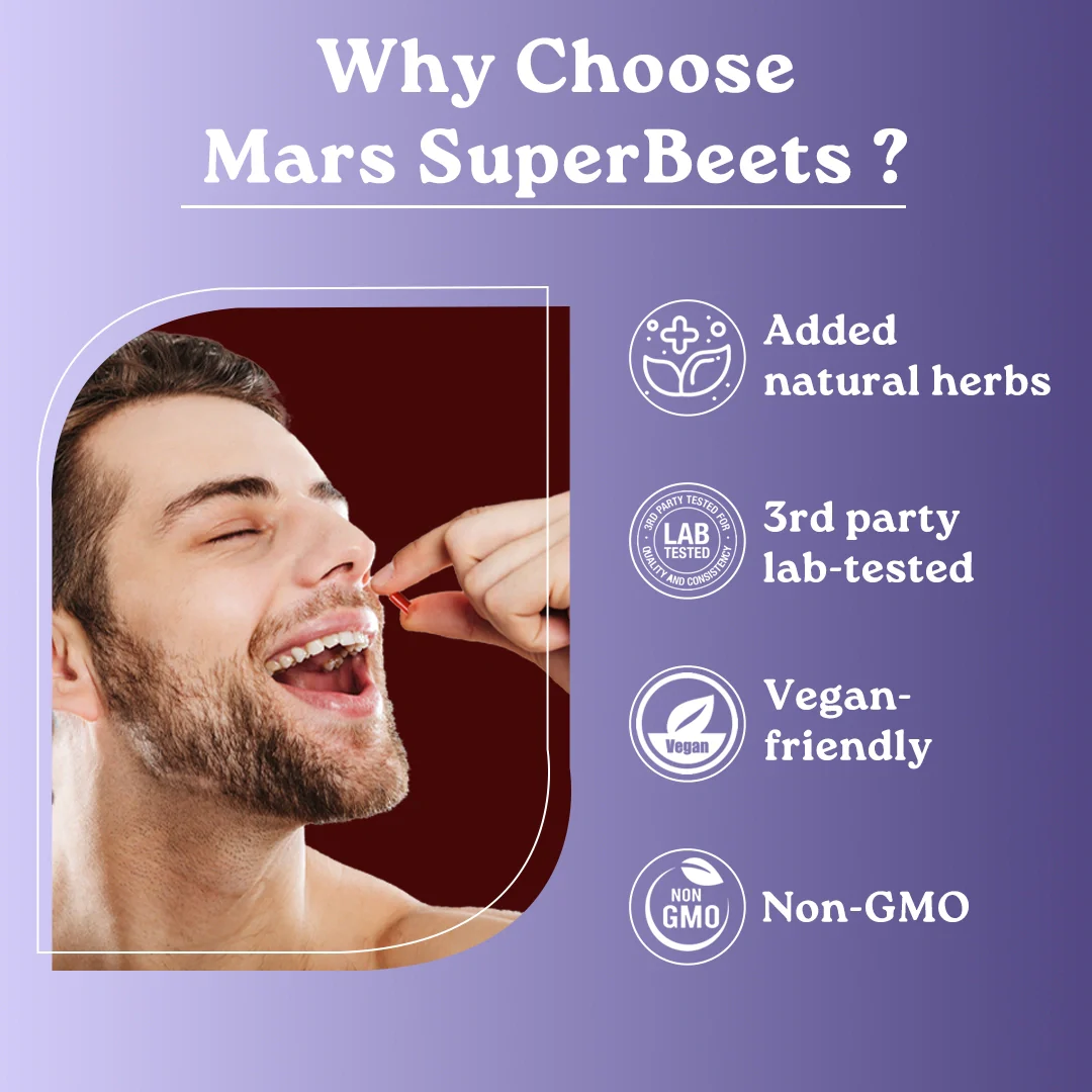 Mars SuperBeets Blood Flow Caps With BeetRoot & L-Arginine - Image 12