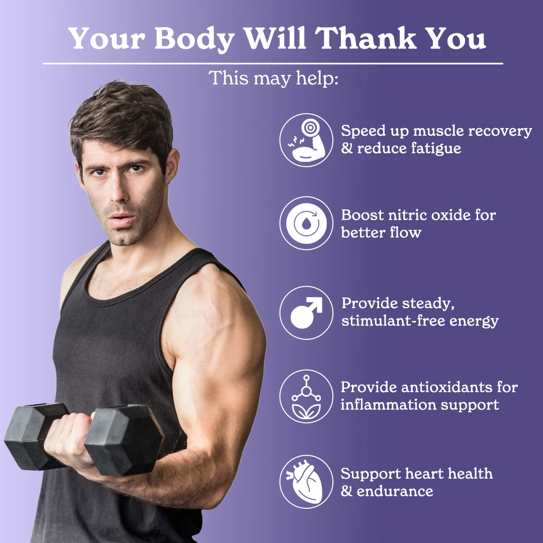 Mars Natural Nitric Oxide Booster: Powered by Beetroot, Garlic, Blueberry, Pomegranate, L-Arginine - Image 4