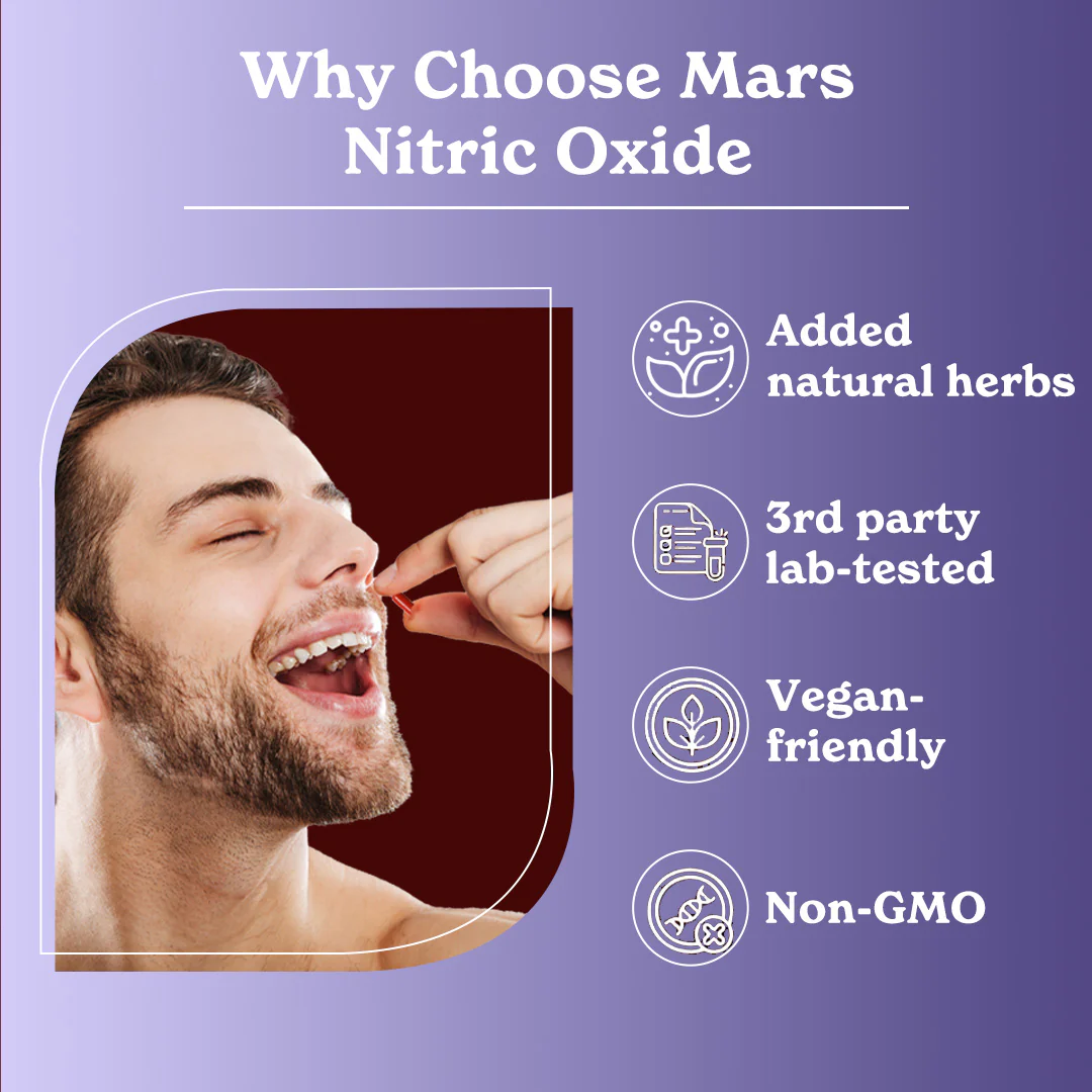 Mars Nitric Oxide Capsules with L-Arginine, L-Citrulline & Adaptogens – Circulation, Endurance & Recovery Support (60N) - Image 10