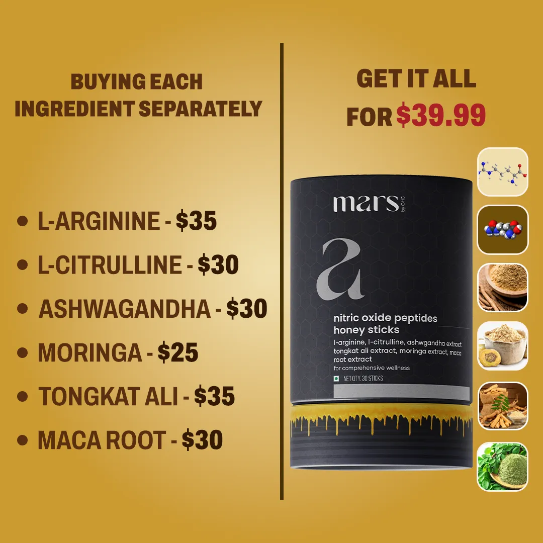 Mars Nitric Oxide Peptides Honey Sticks: Arginine & Citrulline Peptides - Image 11