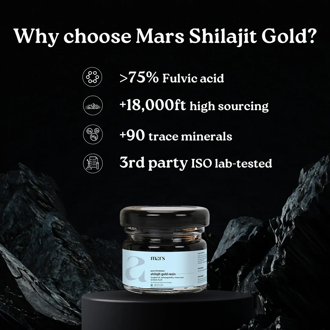 Mars Nitro Boost+ - Pure Himalayan Shilajit Gold Resin & Nitric Oxide Capsules - Image 2