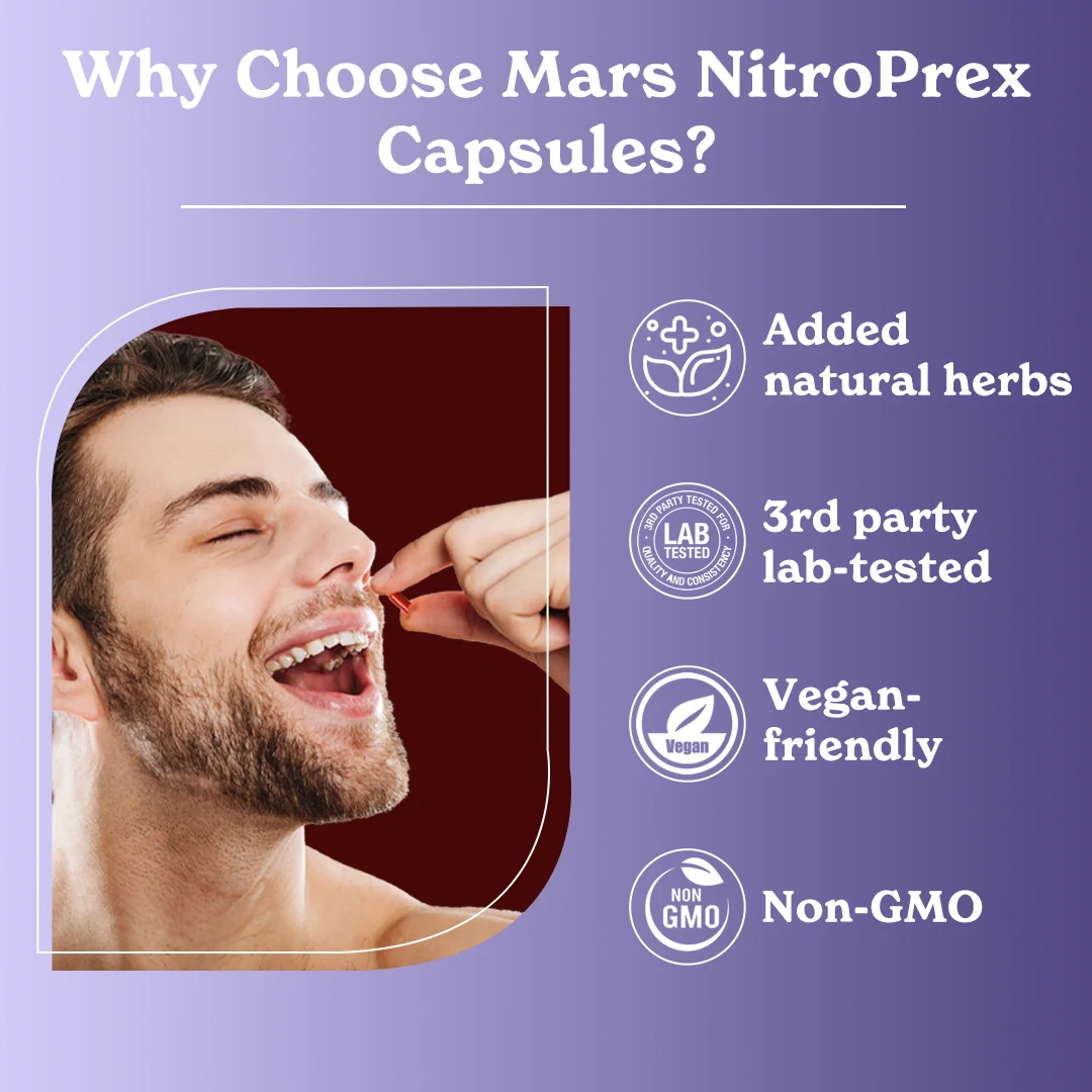 Mars NitroPrex – Natural Nitric Oxide Booster for Supercharge Blood Flow, Stamina & Performance - Image 10
