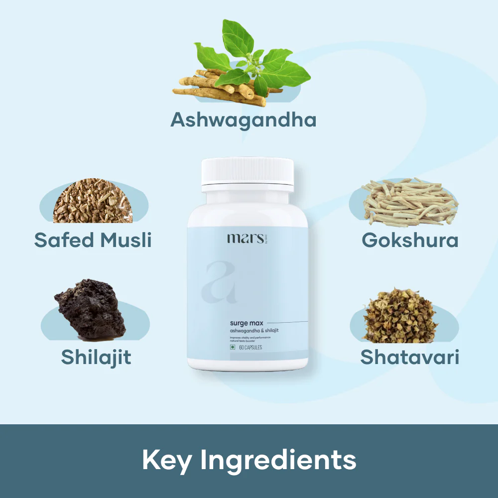 Mars Power Boost Combo: Pure Himalayan Shilajit Resin, Natural Ashwagandha Caps & Natural Lion’s Mane Caps - Image 4