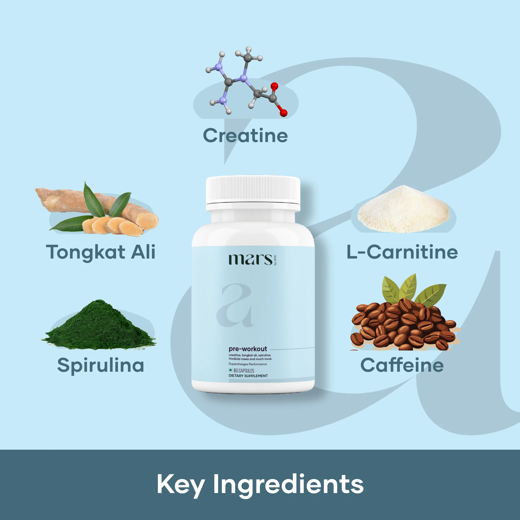 Mars Pre-Workout Capsules : Powered With Creatine & Spirulina - Image 2