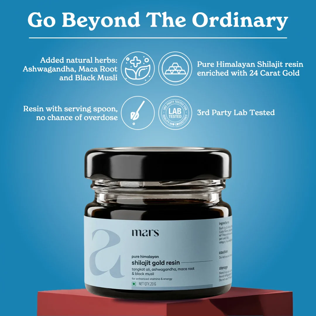 Mars Pure Himalayan Shilajit Gold Resin: A Testosterone Support Supplement with Tongkat Ali, Maca Root and Ashwagandha - Image 4