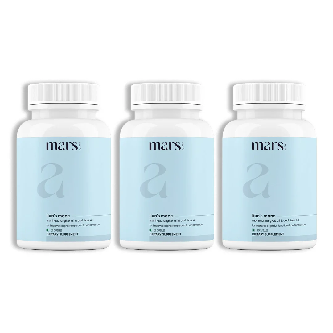 Mars Lions Mane Caps: Energy & Mental Support Supplement With Tongkat Ali & Moringa - Image 3