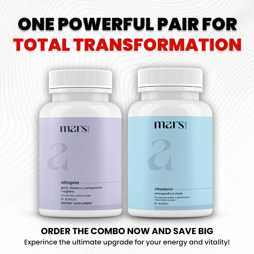 Mars Rise Max Combo: Dual Action Testosterone & Nitric Oxide Support for Strength, Stamina & Performance - Image 3