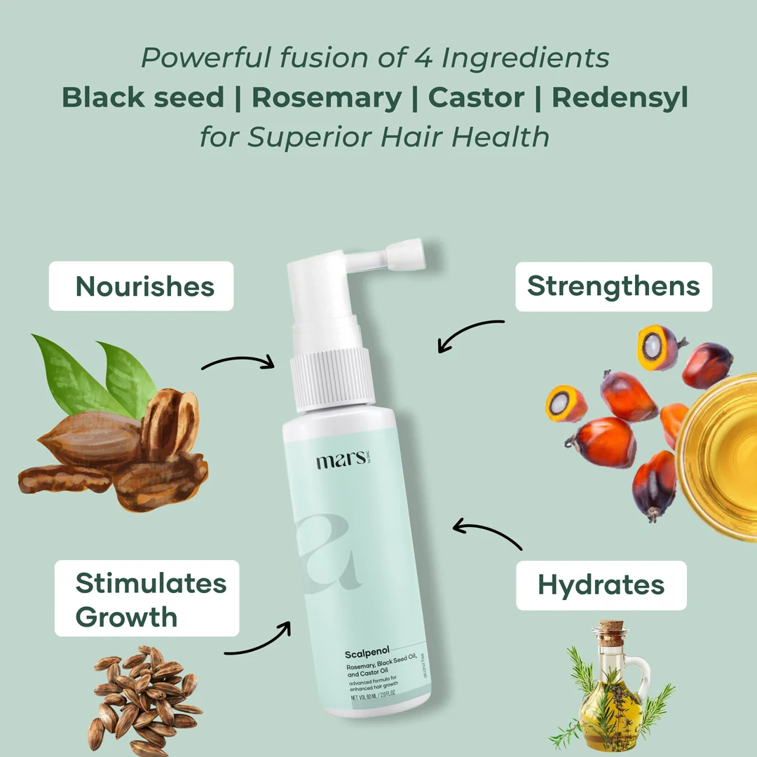 Mars Scalpenol – Powered by Rosemary, Black Seed Oil, and Castor Oil - Image 2