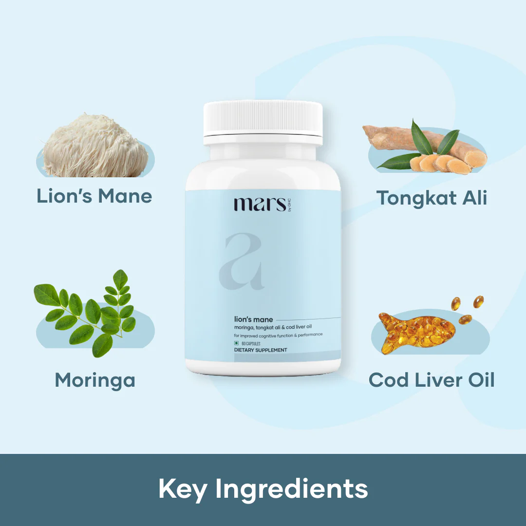 Mars Strength Max Combo: Pure Himalayan Shilajit & Lion’s Mane Caps Powered With Tongkat Ali - Image 3