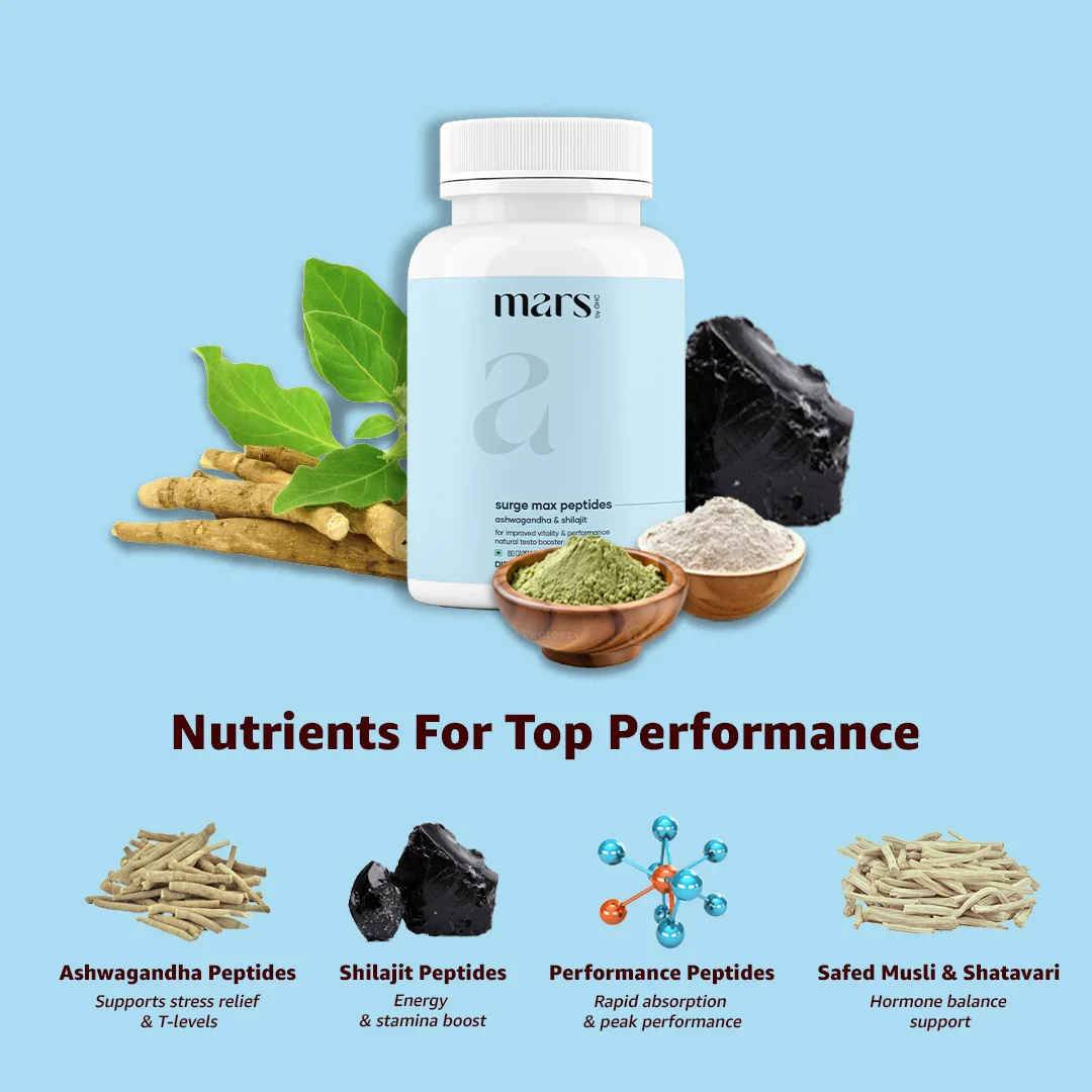 Mars Surge Max Testosterone Peptides: Powered With Performance Peptides, Ashwagandha & Shilajit - Image 10