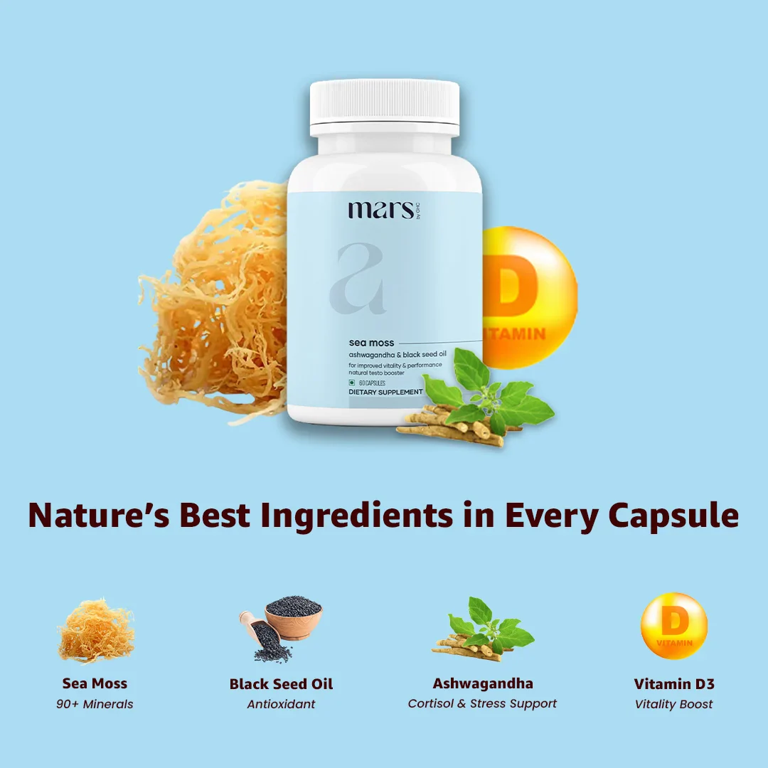 Mars Natural SeaMoss with Ashwagandha: Supports Energy, Testosterone & Liver Detox - Image 10