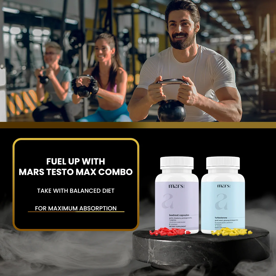 Mars Testo Max Combo : Mars Beetroot Nitric Oxide Booster & Mars Turkesterone Capsules - Image 6