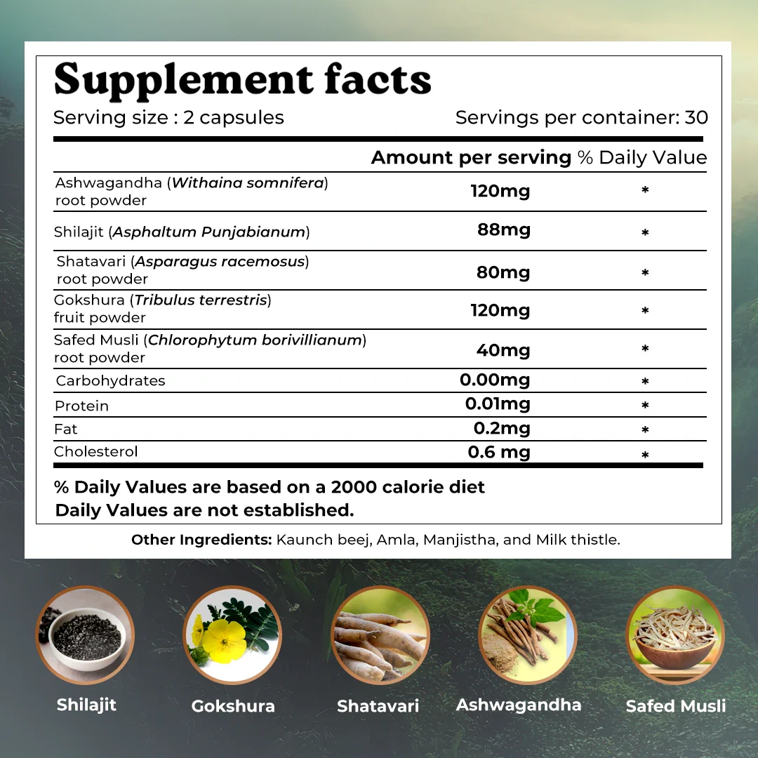 Mars Triterolin – Powered by Shilajit, Ashwagandha, Safed Musli, Gokshura - Image 5