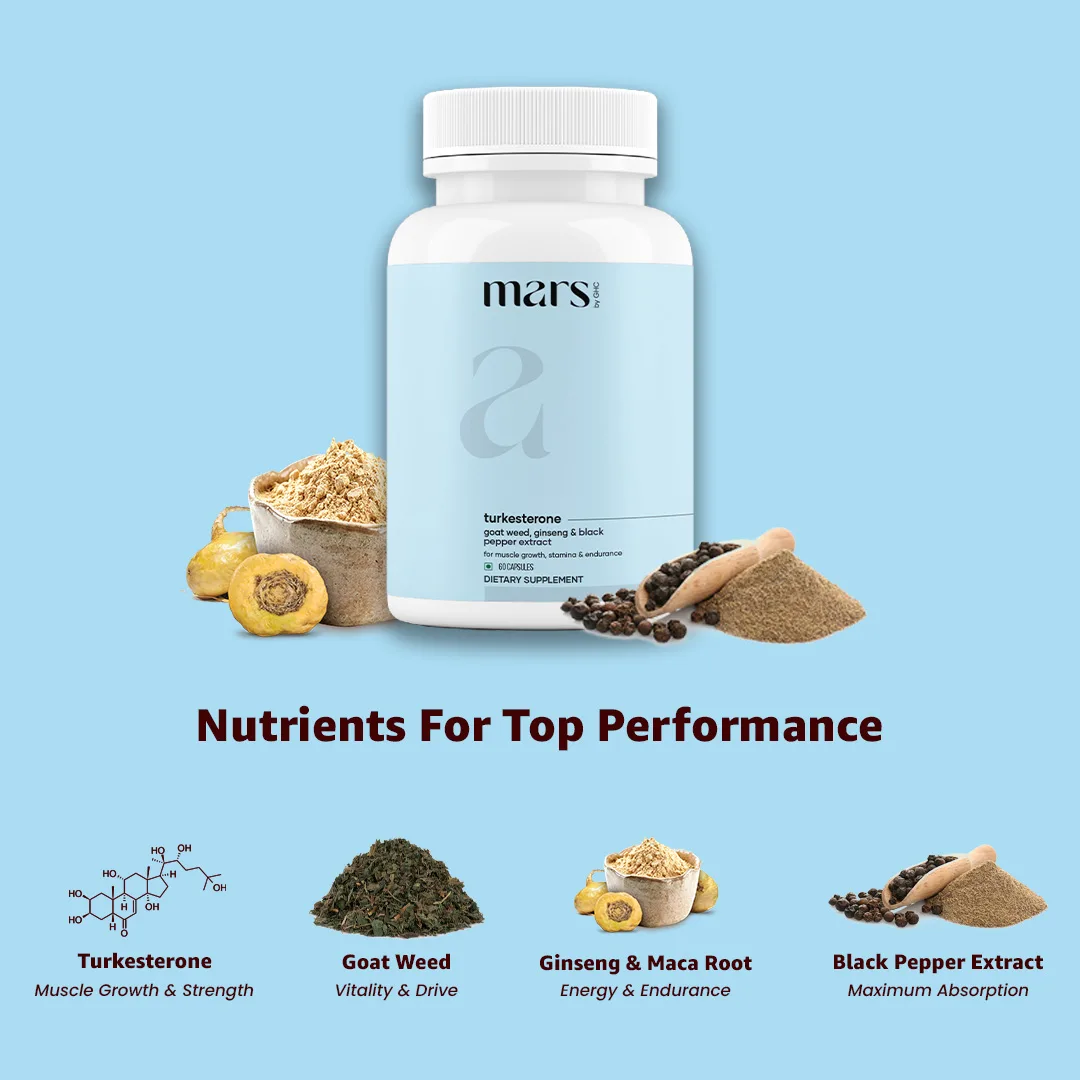 Mars Turkesterone Caps: A Natural Testosterone Support With Goat Weed, Ginseng - Image 10