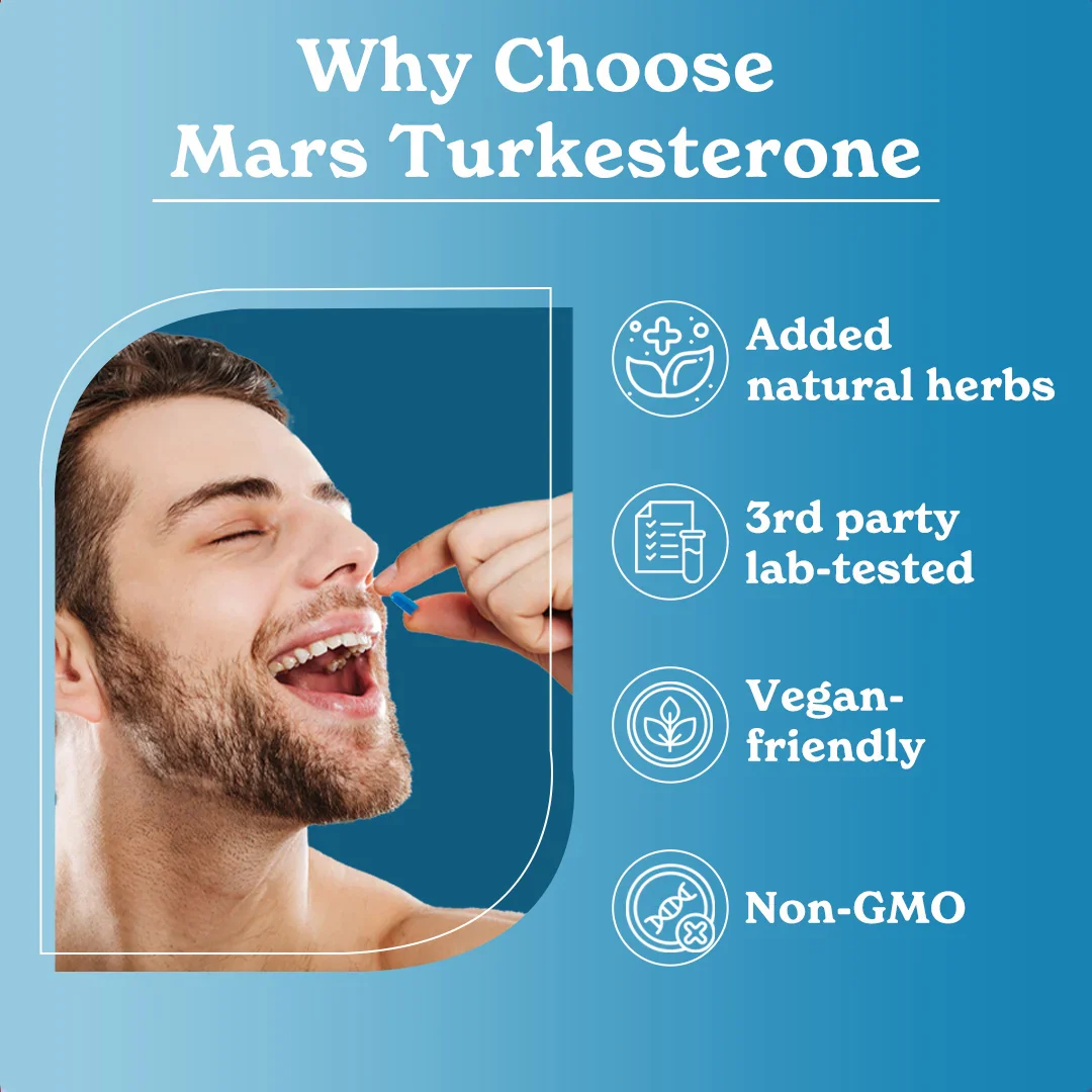 Mars Turkesterone Caps: A Natural Testosterone Support With Goat Weed, Ginseng - Image 12