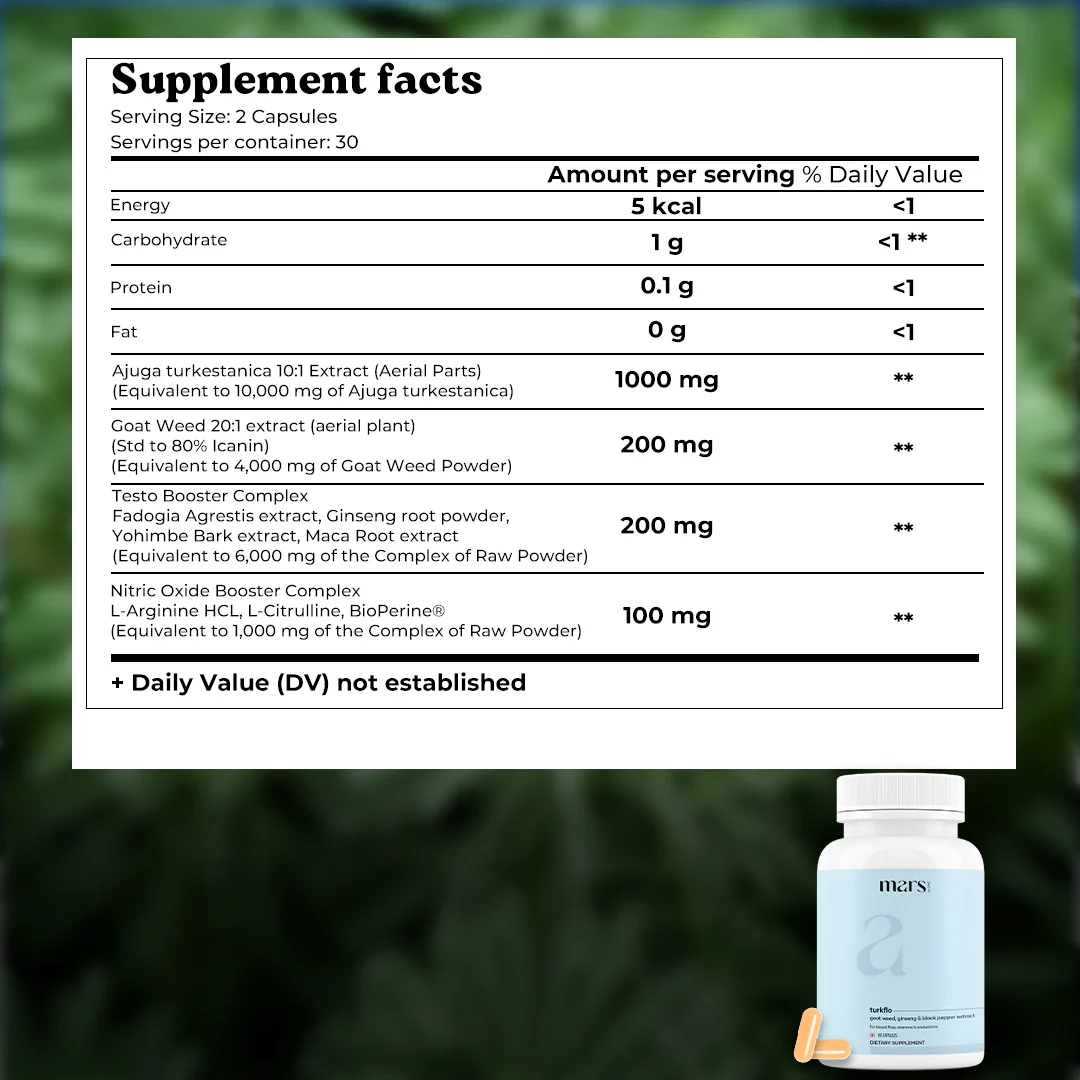 Mars TurkFlo: A Natural T-Level Booster For Better Blood Flow, Energy & Bedroom Game - Image 6
