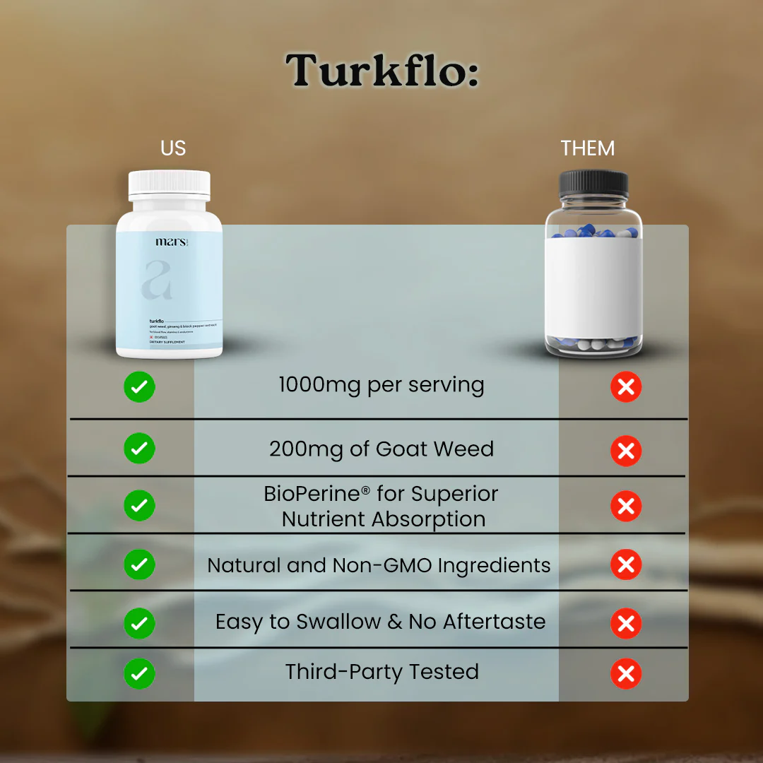 Mars TurkFlo: A Natural T-Level Booster For Better Blood Flow, Energy & Bedroom Game - Image 7