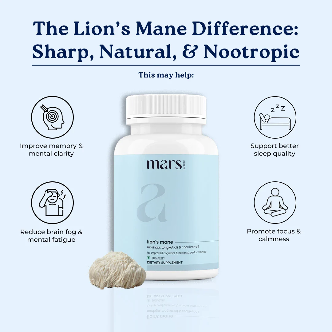 Mars Vitality Max - A Lion’s Mane & Nitric Oxide Combo for Better Stamina & Performance - Image 2