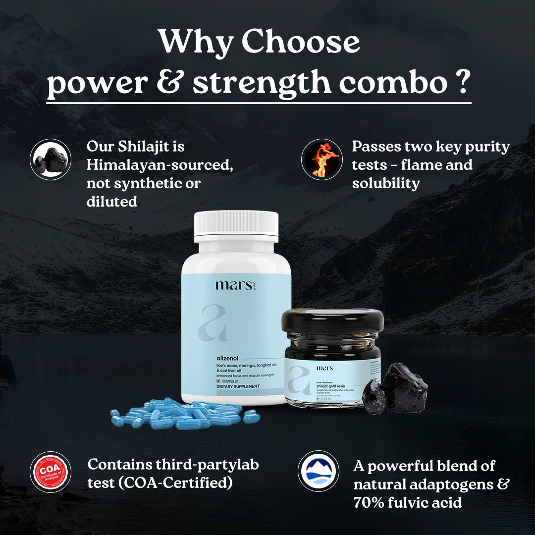 Power & Strength Combo - Powered with Shilajit Gold, Ashwagandha, Lionsmane and Moringa - Image 2