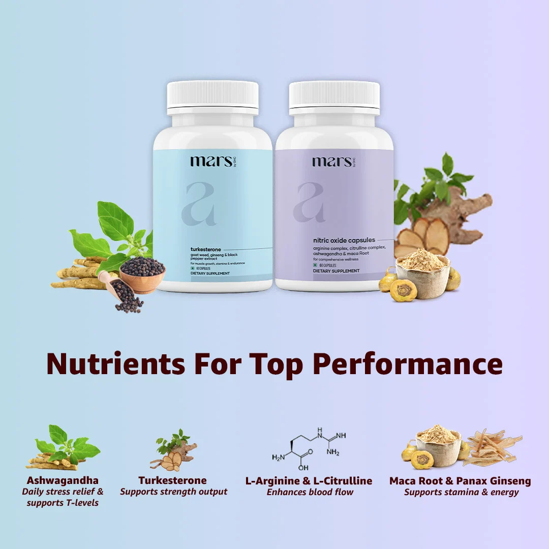 Mars Power Up Combo – Unlock Bigger Pumps, Stronger Performance & Testosterone Levels with Nitric Oxide & Turkesterone - Image 10