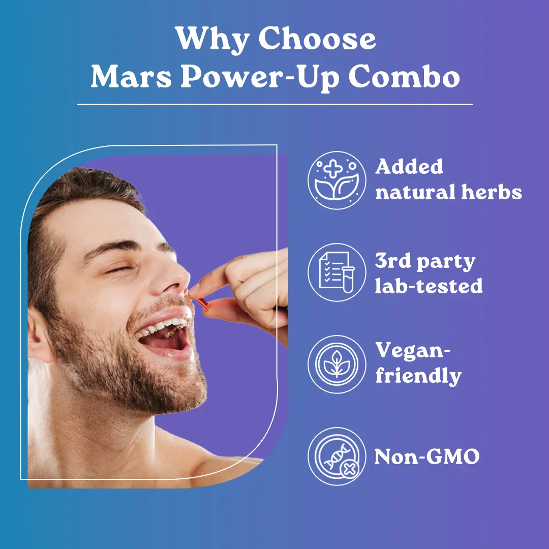 Mars Power Up Combo – Unlock Bigger Pumps, Stronger Performance & Testosterone Levels with Nitric Oxide & Turkesterone - Image 12