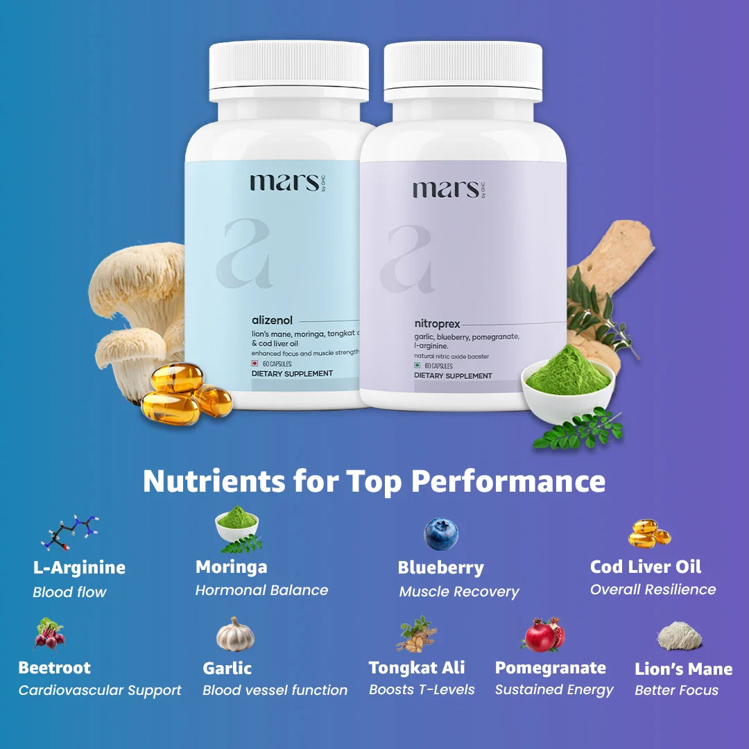 Mars SizeOMax Combo: Dual Action NitroPrex & Tongkat Ali Stack-  Blood Flow, Size & Performance - Image 10
